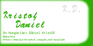 kristof daniel business card