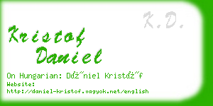 kristof daniel business card